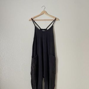 Free People - Hot Shot Onesie - Color: Washed Black - Size: Small